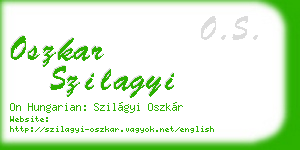 oszkar szilagyi business card